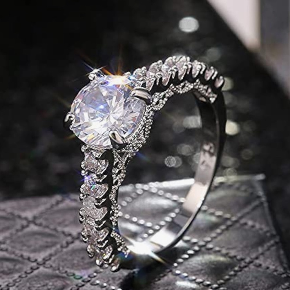 - Gorgeous lab created wedding/engagement ring